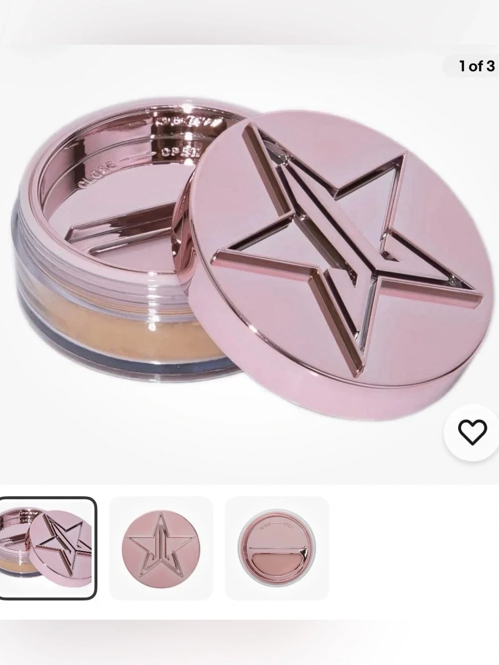 Jeffree Star Magic Star Luminous Setting Powder in fair NEW